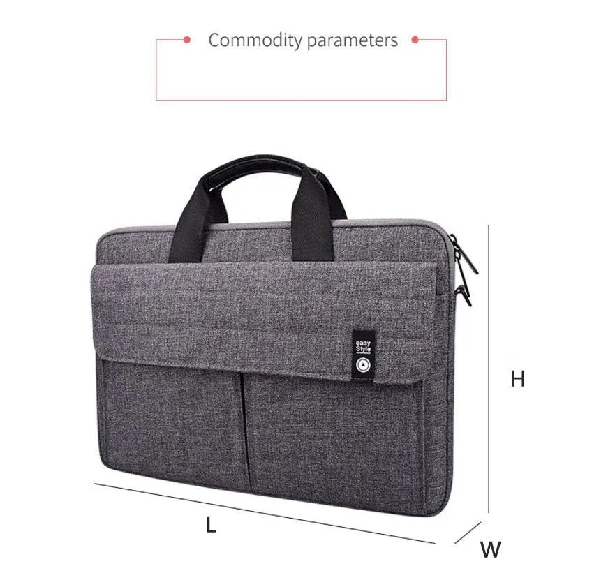 Easy Style Portable Business Laptop Bag-Grey