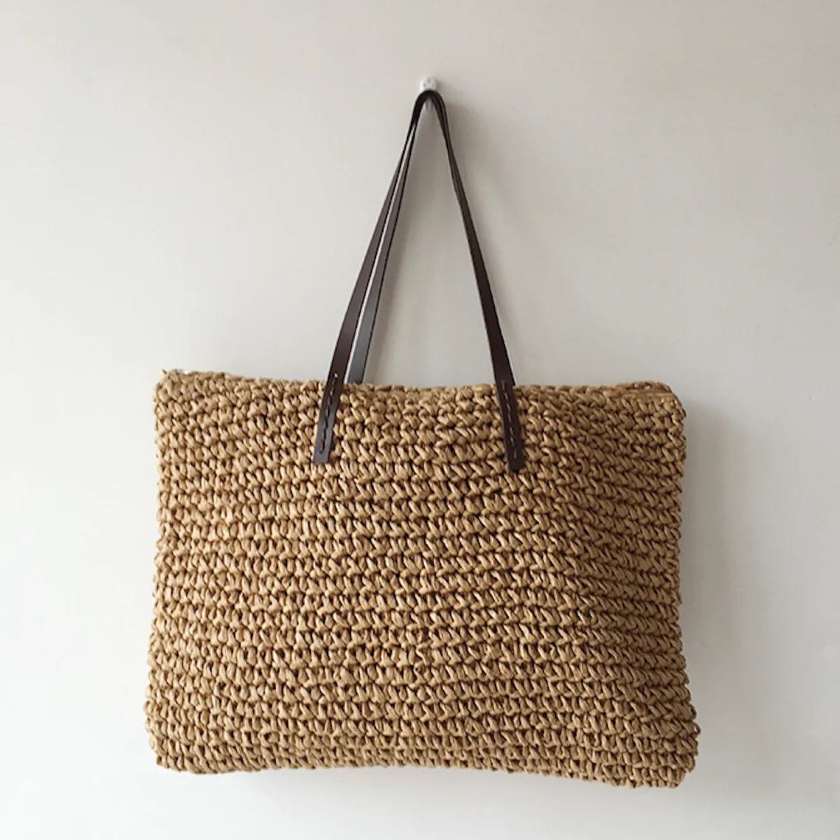 Elena Handbags Everyday Large Straw Woven Summer Bag