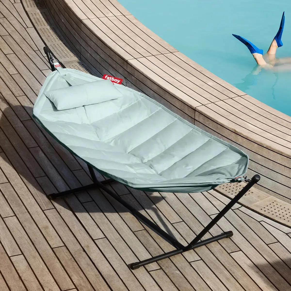 Fatboy Superb Hammock with Pillow and Black Frame (Seafoam)