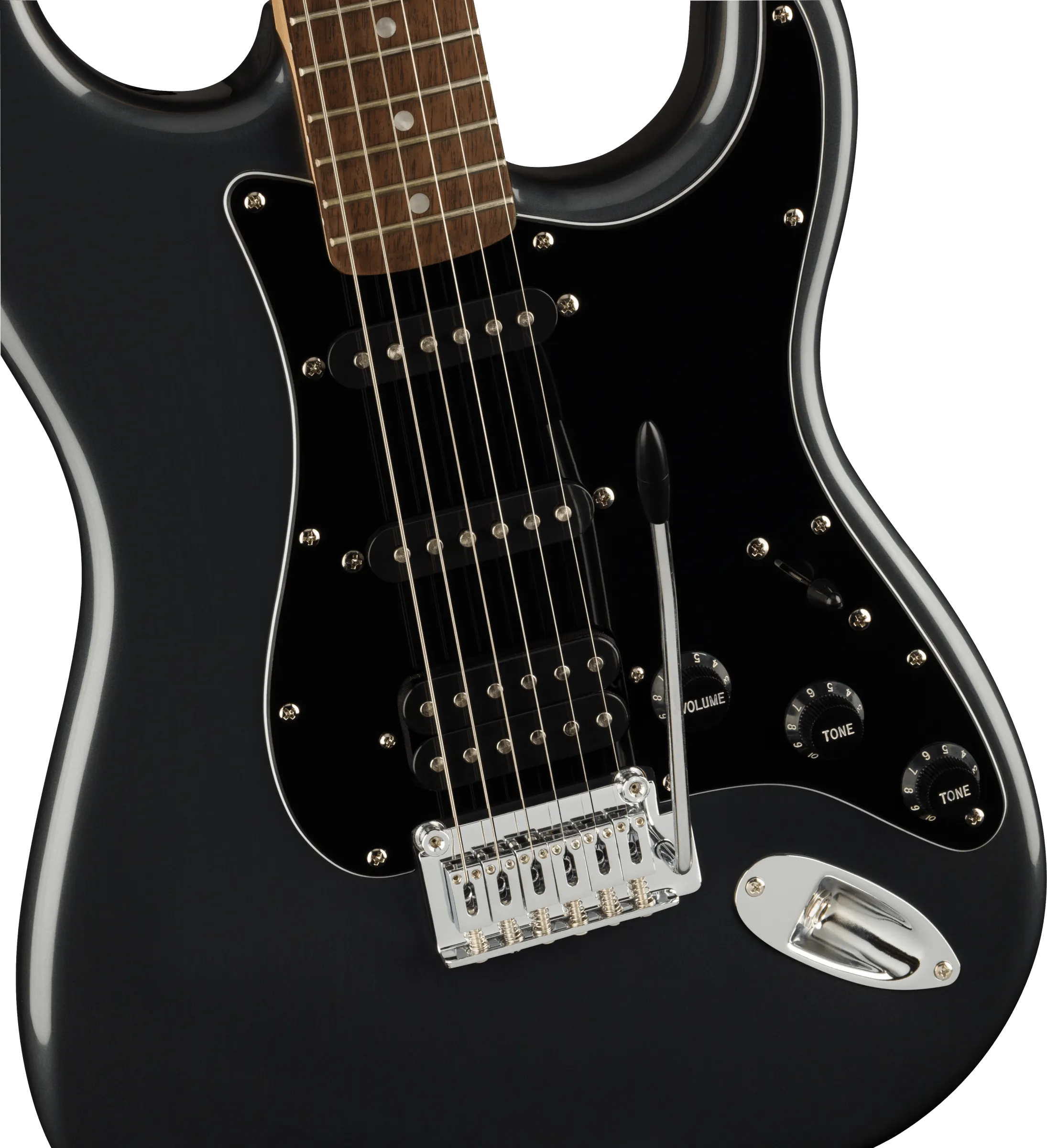 Fender Squier Affinity Series Stratocaster HSS Pack - Charcoal Frost Metallic with Frontman 15G