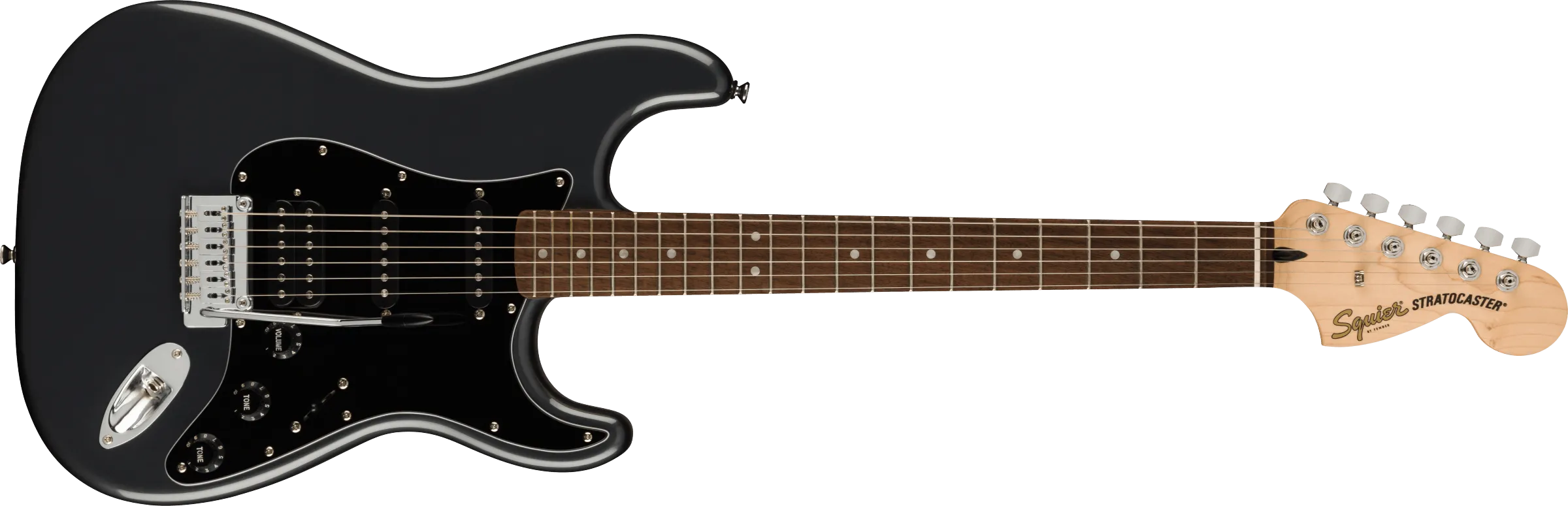 Fender Squier Affinity Series Stratocaster HSS Pack - Charcoal Frost Metallic with Frontman 15G