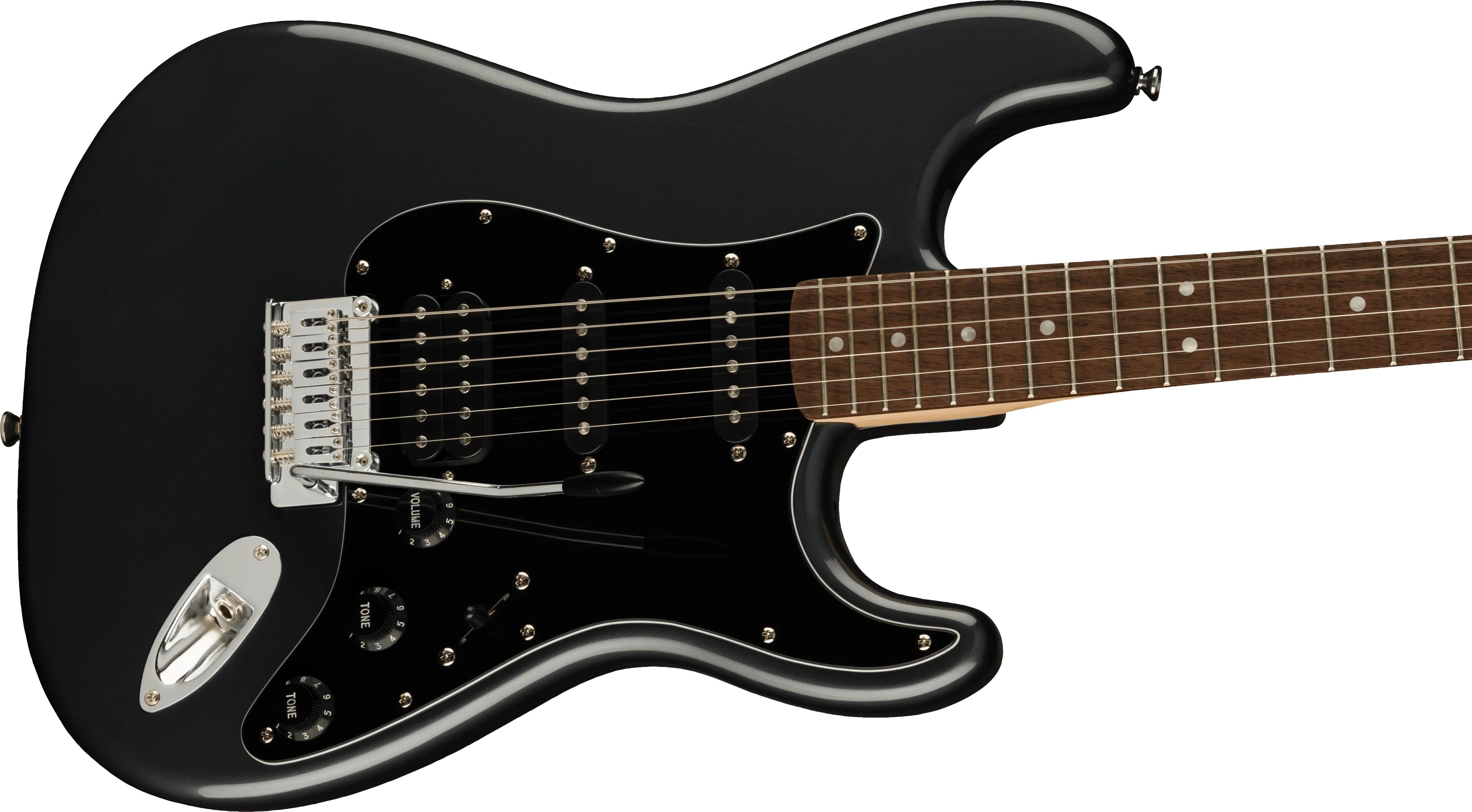 Fender Squier Affinity Series Stratocaster HSS Pack - Charcoal Frost Metallic with Frontman 15G