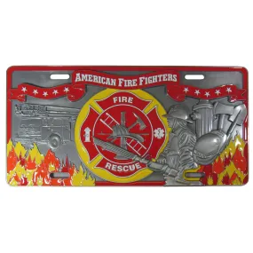 Fire Fighter - 3D License Plate