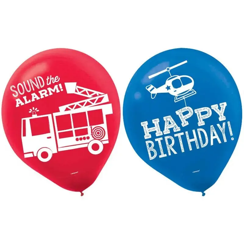 First Responders Balloons - Pack of 6