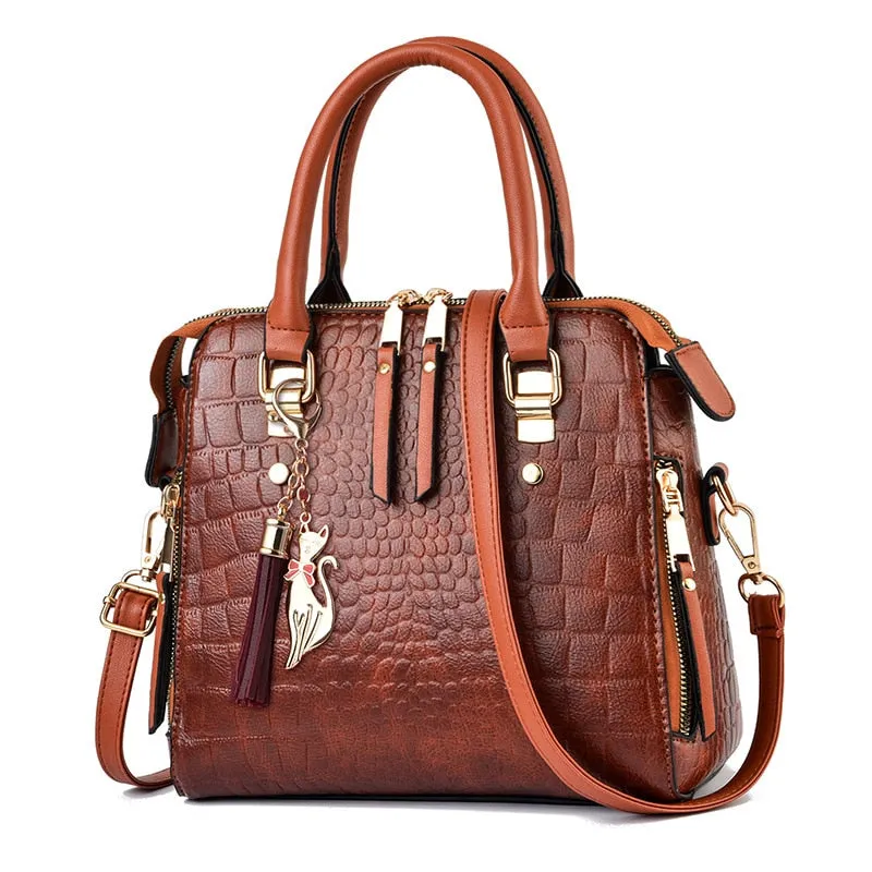 Funki Buys | Bags | Handbags | Women's Crocodile Pattern Tote