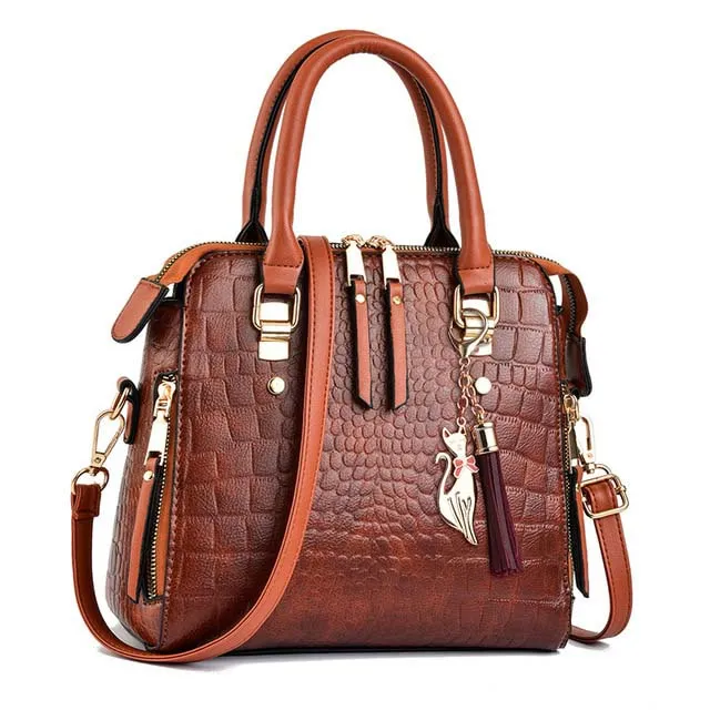 Funki Buys | Bags | Handbags | Women's Crocodile Pattern Tote