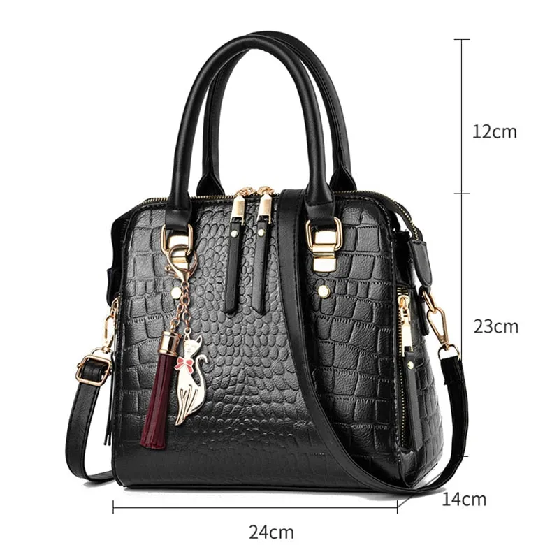 Funki Buys | Bags | Handbags | Women's Crocodile Pattern Tote