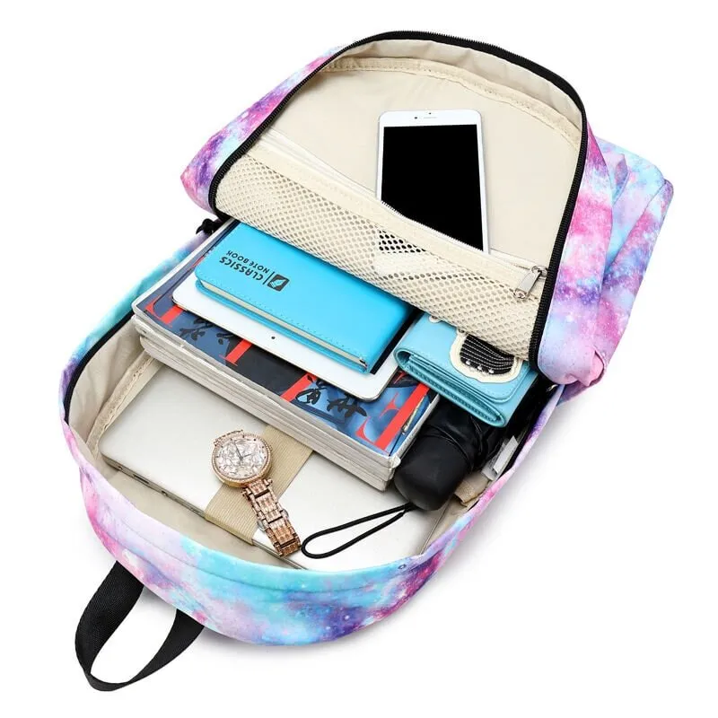 Galaxy Tie Dye School and Lunch Bag Set