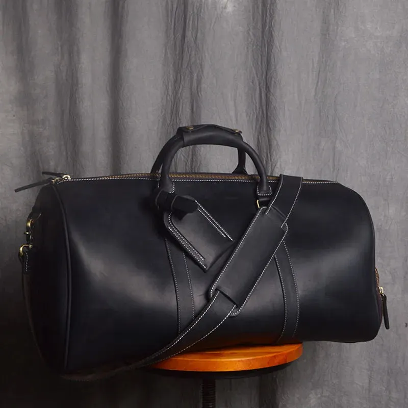 Genuine Leather Duffel Bag Travel Luggage Bag