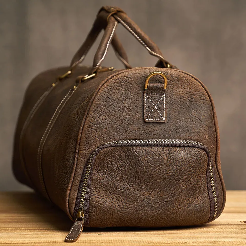 Genuine Leather Duffel Bag Travel Luggage Bag