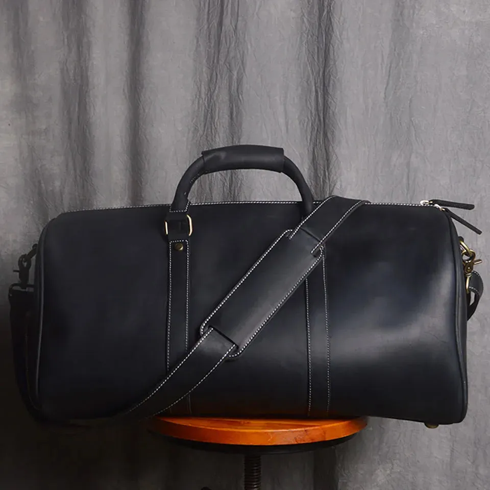 Genuine Leather Duffel Bag Travel Luggage Bag