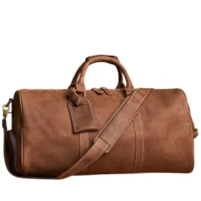 Genuine Leather Duffel Bag Travel Luggage Bag