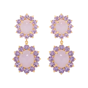 Georgie Drop Earrings in Violet