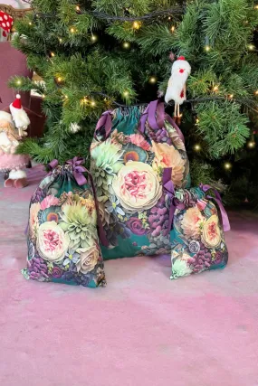 Gift Bag Trio - Teal Peony