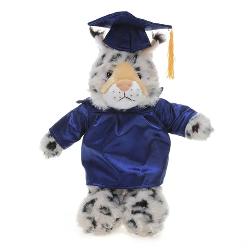 Graduation Stuffed Animal Plush Wild Cat Lynx 12"