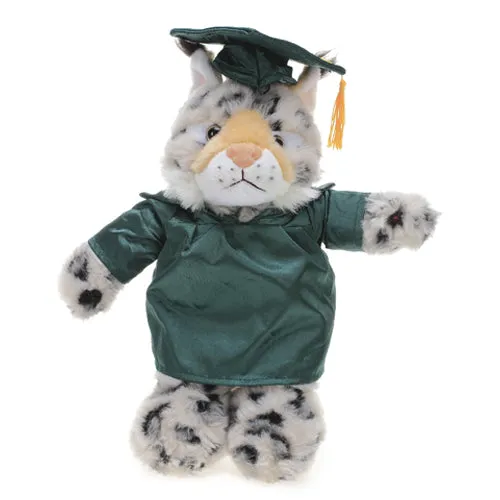 Graduation Stuffed Animal Plush Wild Cat Lynx 12"