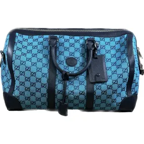 Gucci GG Quilted Canvas Duffle Bag - Blue