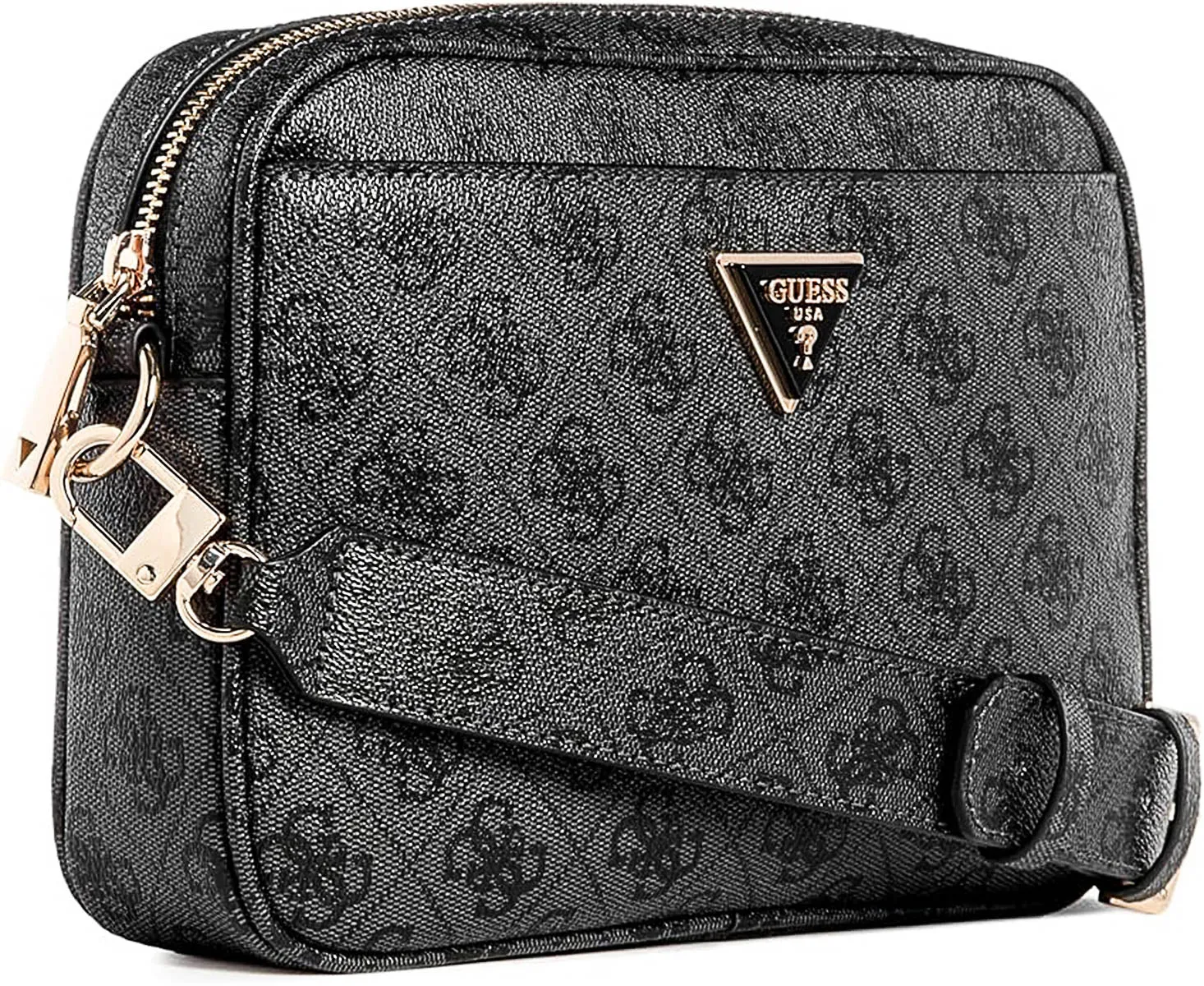 Guess Meridian Mini Shoulder Hand Bag In Coal For Women