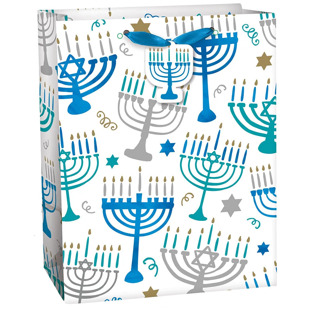 Hanukkah Menorah Medium Gift Bag