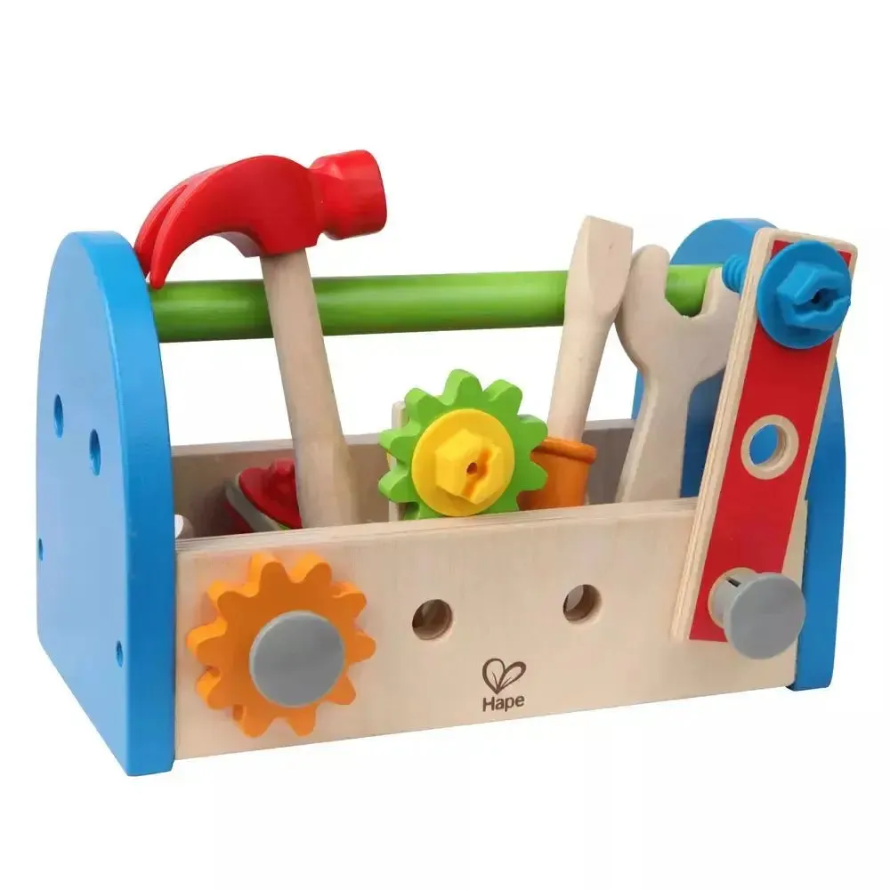 Hape Fix It Kid's Wooden Tool Box and Accessory Play Set