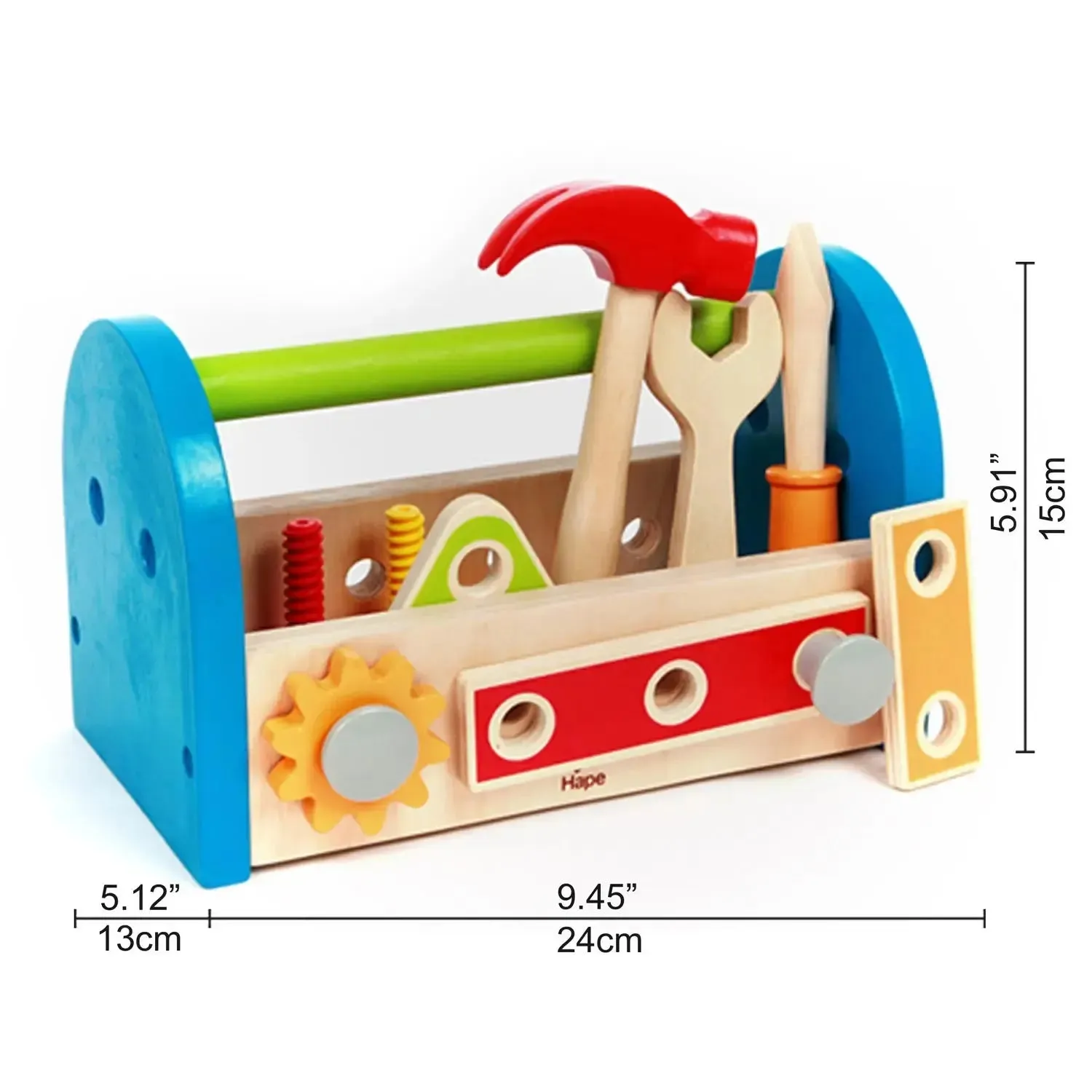 Hape Fix It Kid's Wooden Tool Box and Accessory Play Set