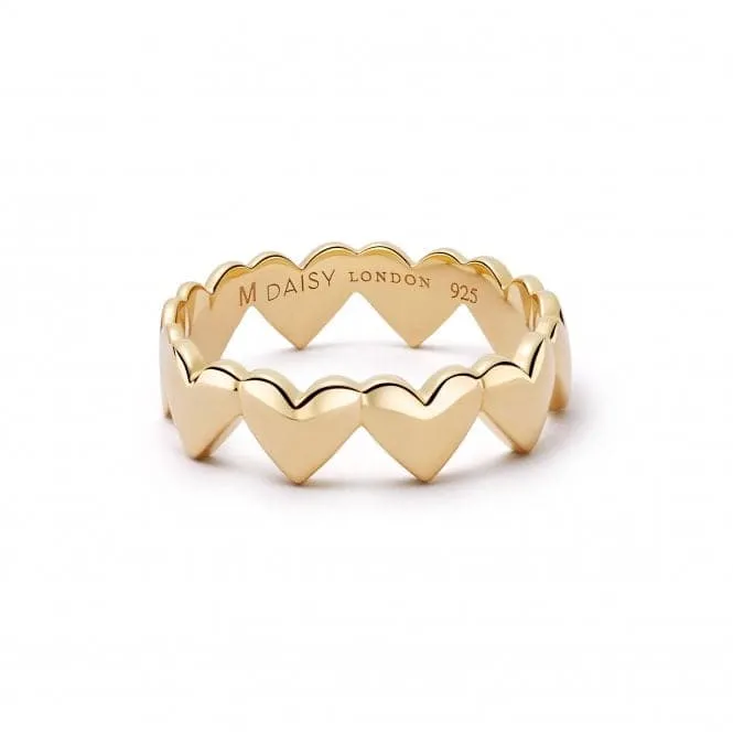 Heart Crown Band Gold Ring HTR01_GP