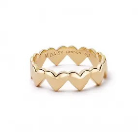 Heart Crown Band Gold Ring HTR01_GP