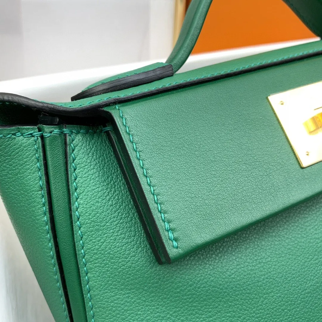 HM 24/24 Mini Evercolor Swift Green For Women, Women’s Handbags, Shoulder Bag 8.2in/21cm