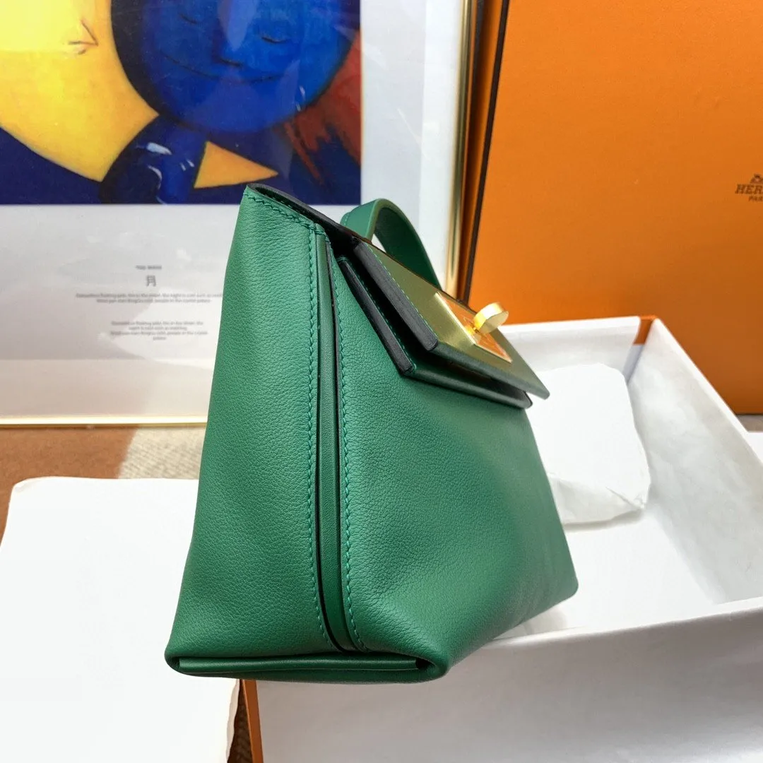 HM 24/24 Mini Evercolor Swift Green For Women, Women’s Handbags, Shoulder Bag 8.2in/21cm