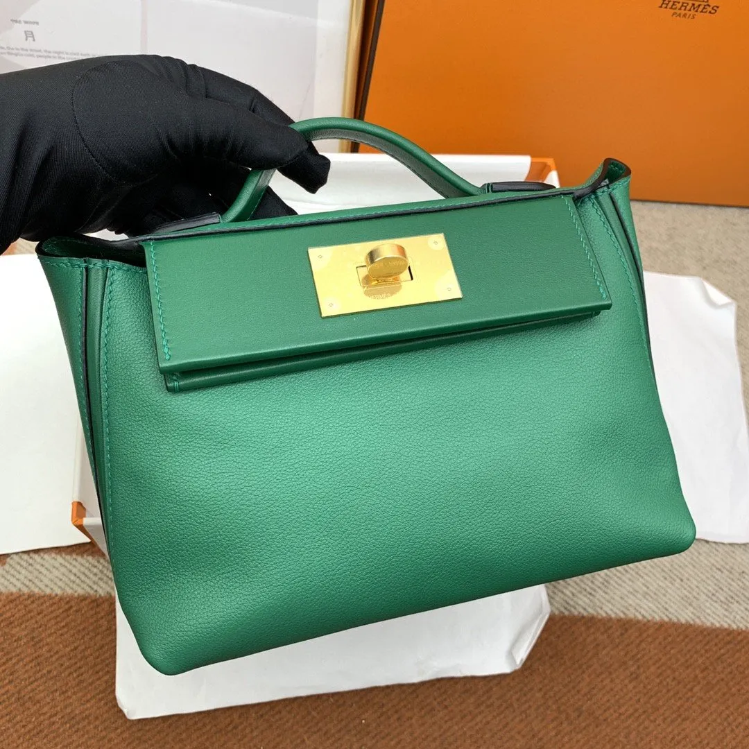 HM 24/24 Mini Evercolor Swift Green For Women, Women’s Handbags, Shoulder Bag 8.2in/21cm