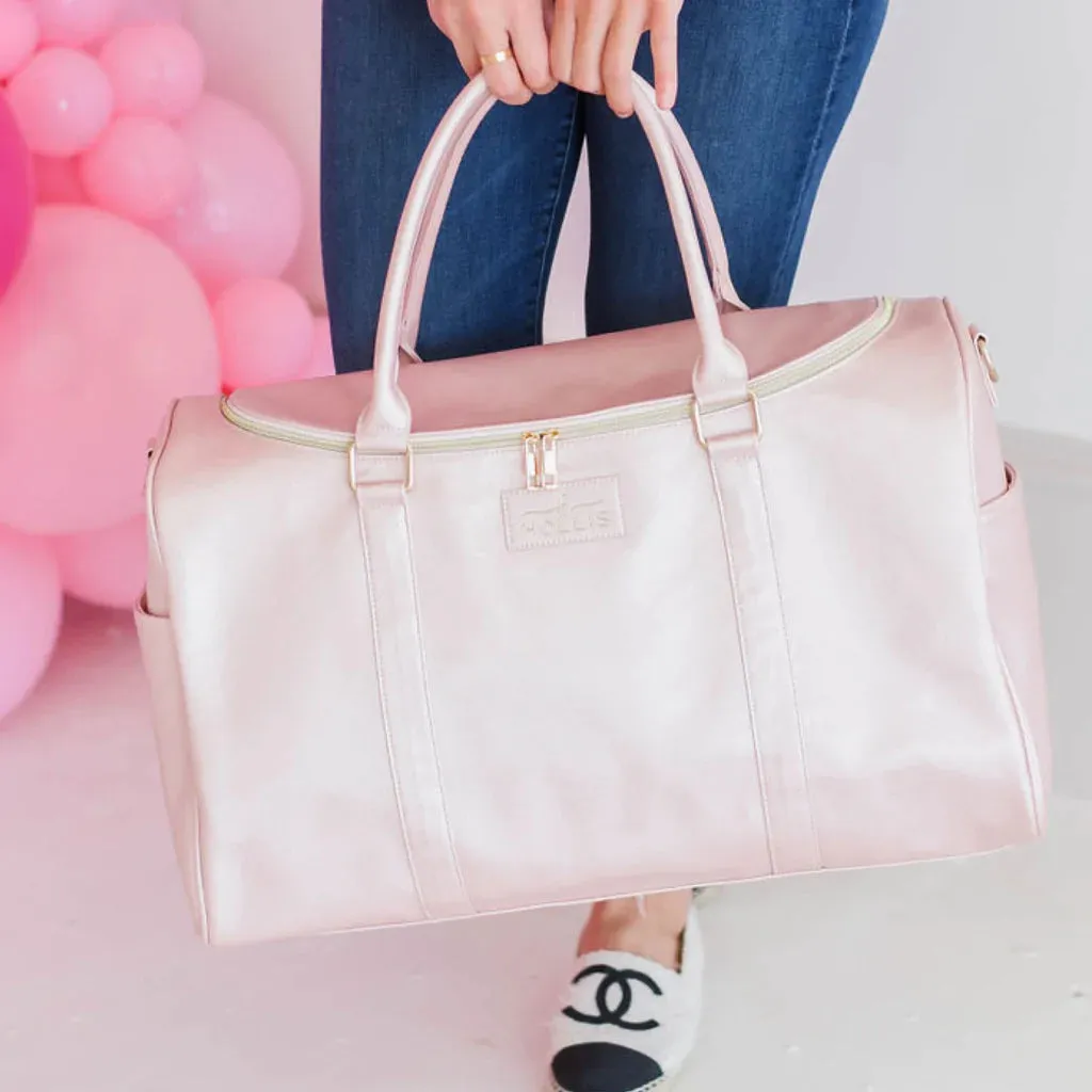 Hollis | Lux Weekender Bag in Solid Blush