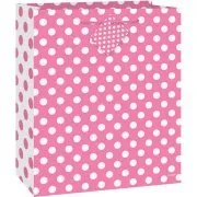 Hot Pink Polka Dots Gift Bag