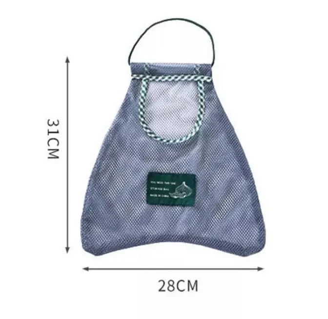 Household Wall Hanging Storage Net Bag, Washable Mesh Grocery Bags, Kitchen Onion Bag, Garlic Storage Basket, Multipurpose Breathable Fruit And Vegetable Bag