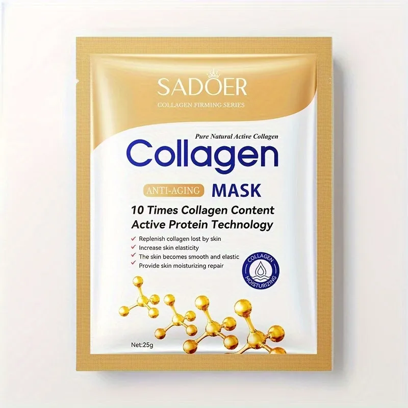 Hydrating Collagen Face Mask - Firms, Moisturizes, Smooths Skin - Mild & Non-Irritating