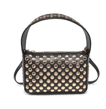 Isabel Studded Crossbody, Black