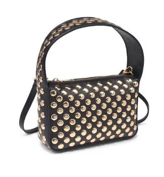 Isabel Studded Crossbody, Black