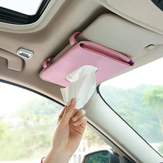 ITEM# 0040   Vehicle Visor Tissue Holder and Mask Holder. Sun Visor Napkin Holder and Mask Dispenser for Vehicles (watch Video)