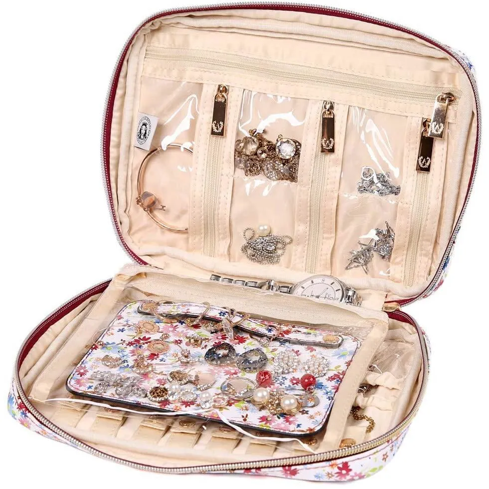 Jewelry Bag Large Blossom Wine