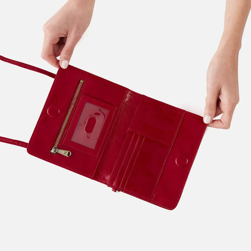 Jill Wallet Crossbody VI in Crimson by Hobo