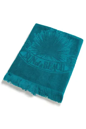 Just Teal | Monochrome Beach Towel