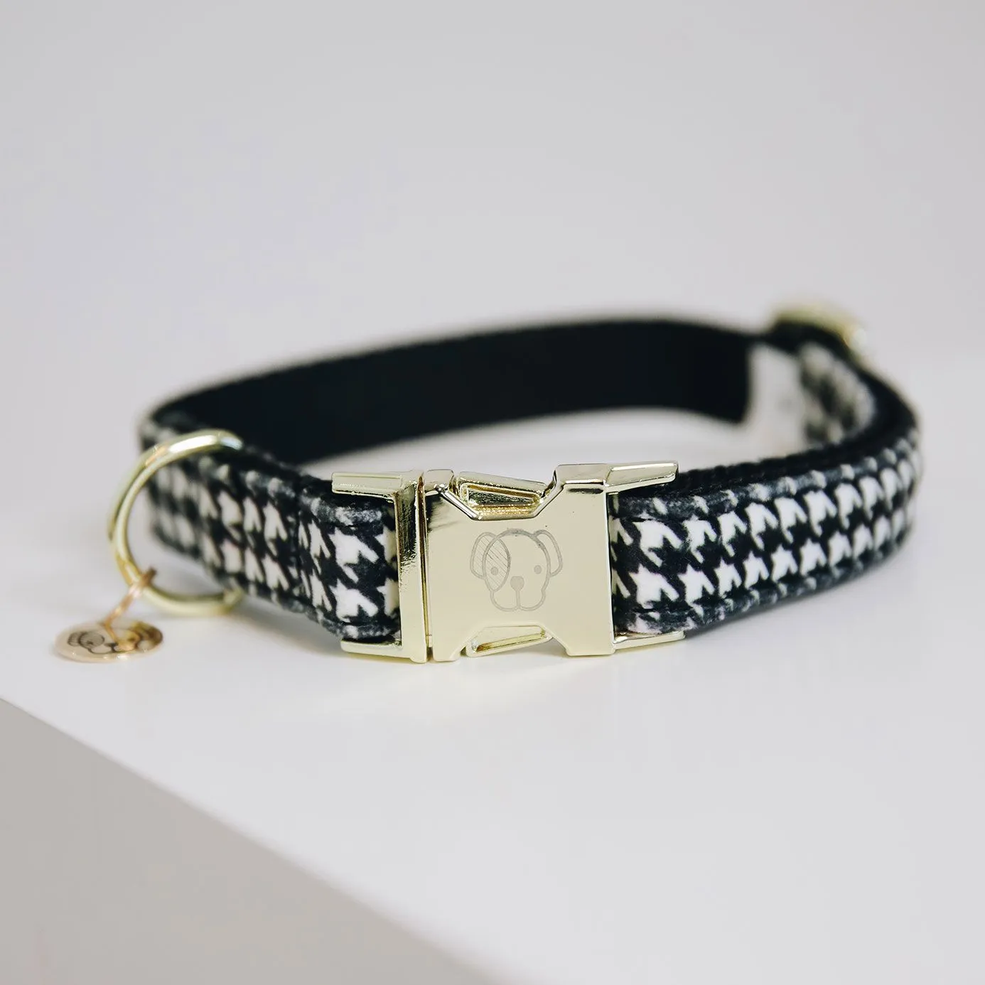 Kentucky Dogwear Pied-de-Poule Dog Collar - Black