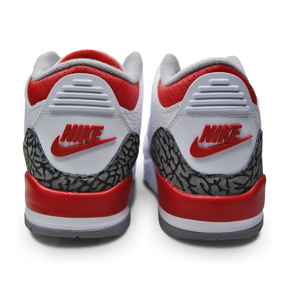 Kids Nike Air Jordan 3 Retro (PS) - DM0966 160 - White Fire Red Black