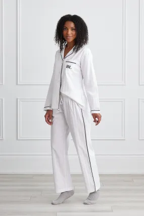 KIP Premium Cotton Pajama Set in Monochrome