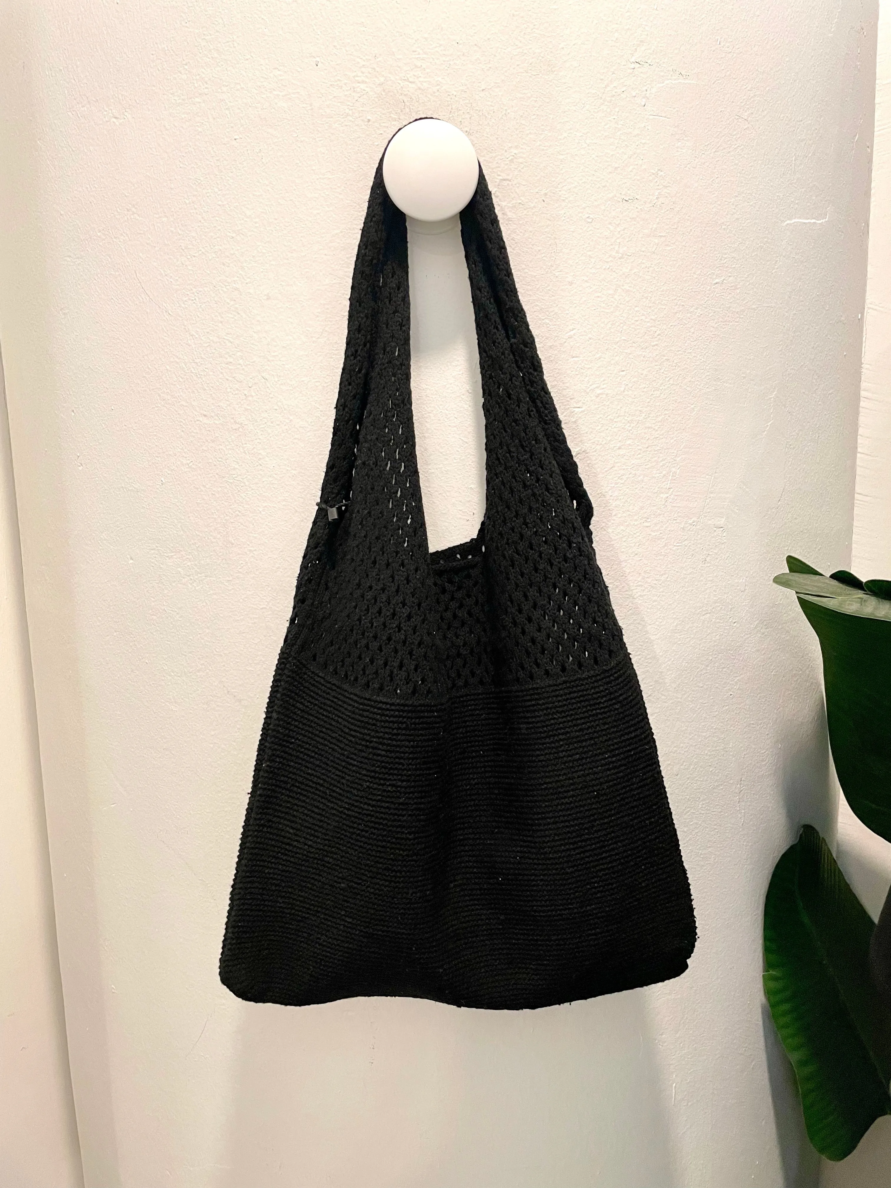 Knit Slouchy Tote Bag