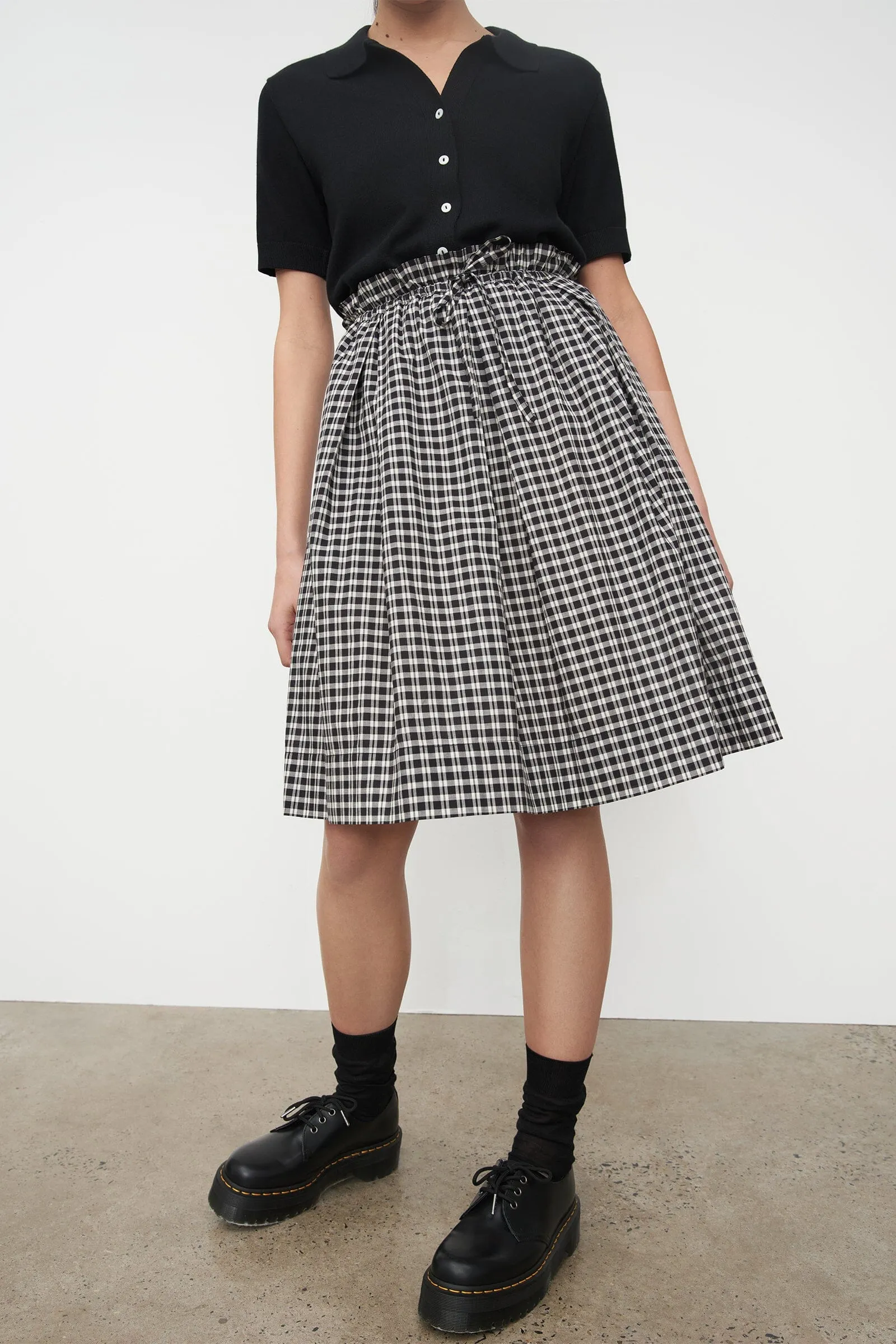 Kowtow Stevie Skirt - Monochrome Check