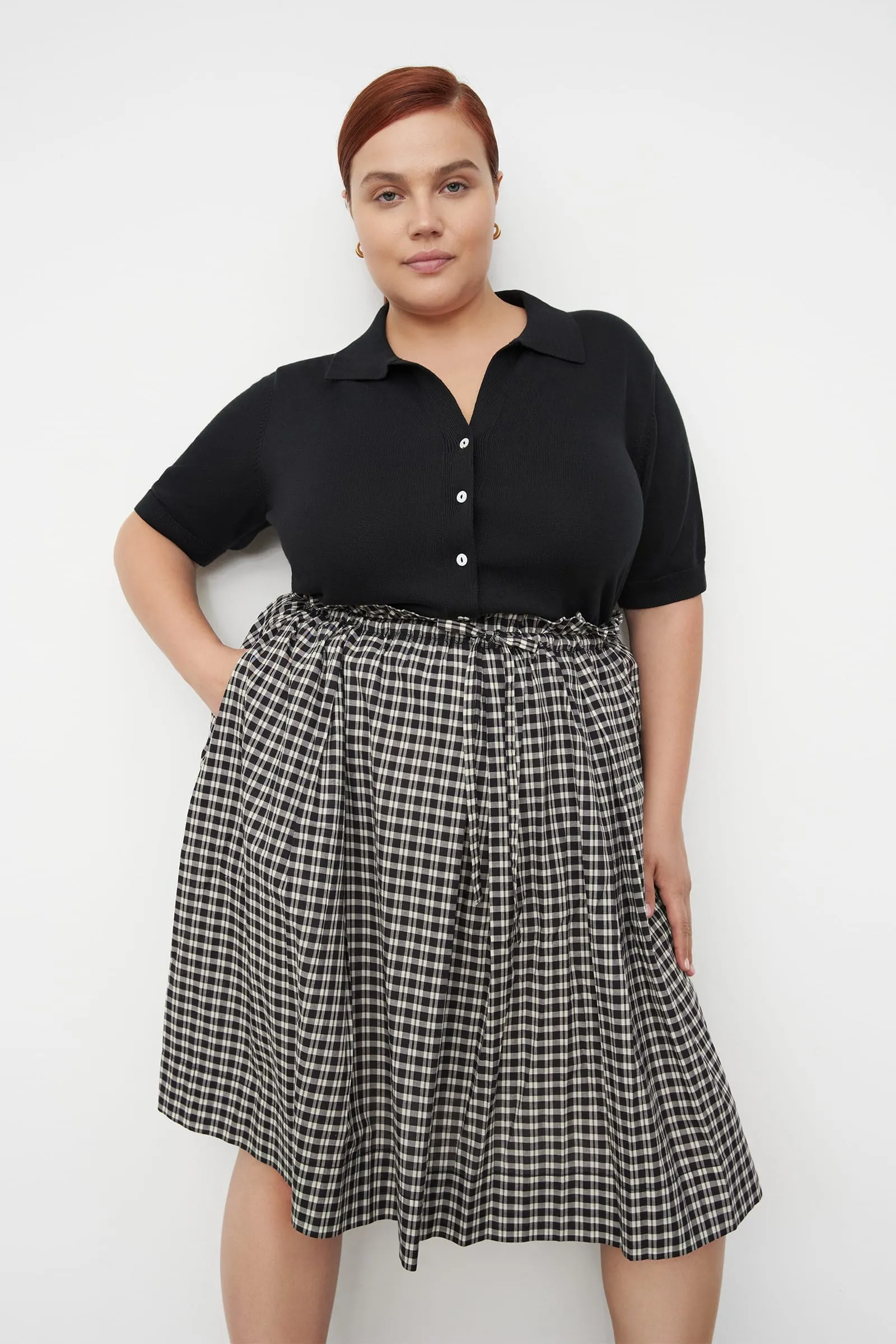 Kowtow Stevie Skirt - Monochrome Check