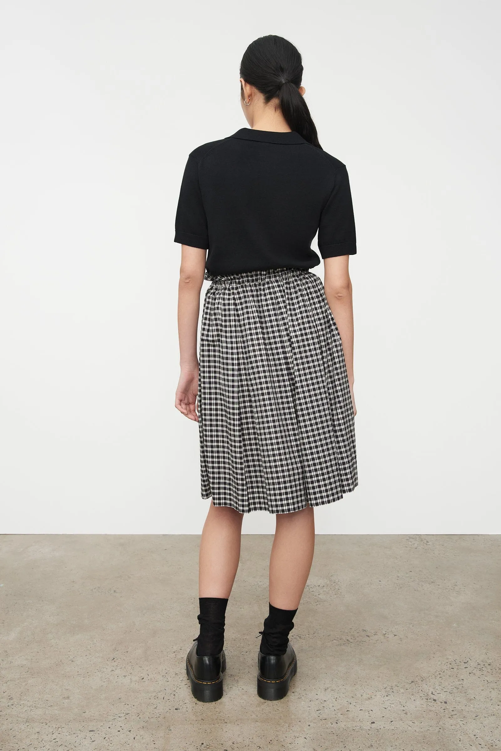 Kowtow Stevie Skirt - Monochrome Check