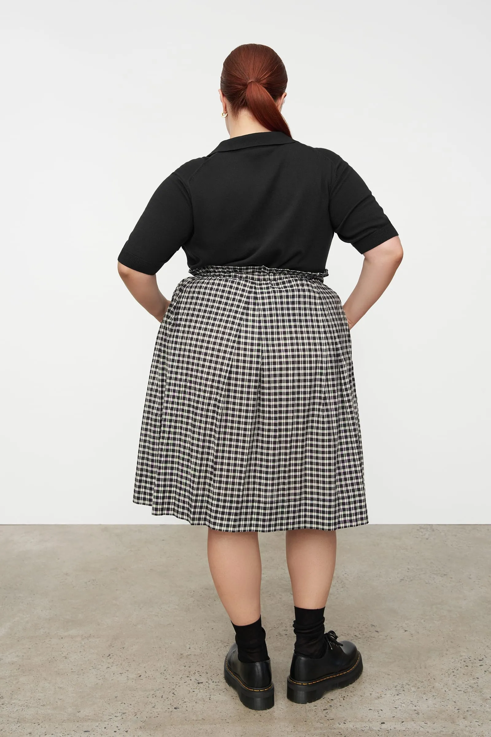 Kowtow Stevie Skirt - Monochrome Check