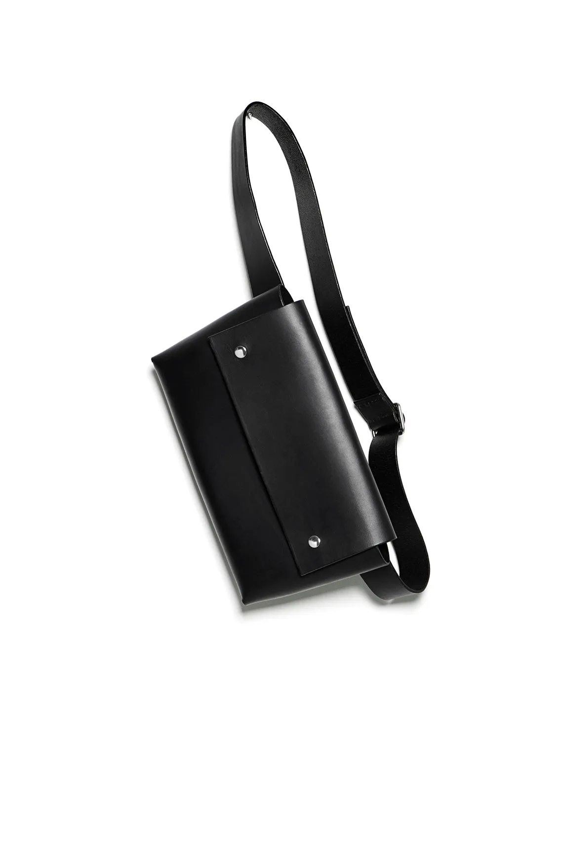 Leather bumbag: PETRINE (black)