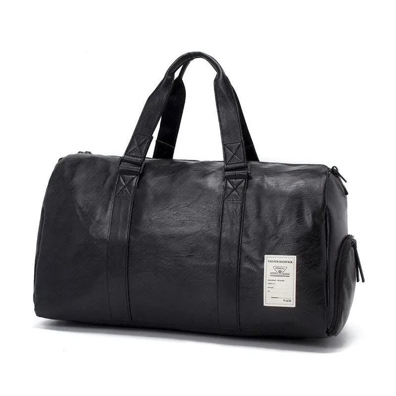 Leather Sport Travel Duffle Bag